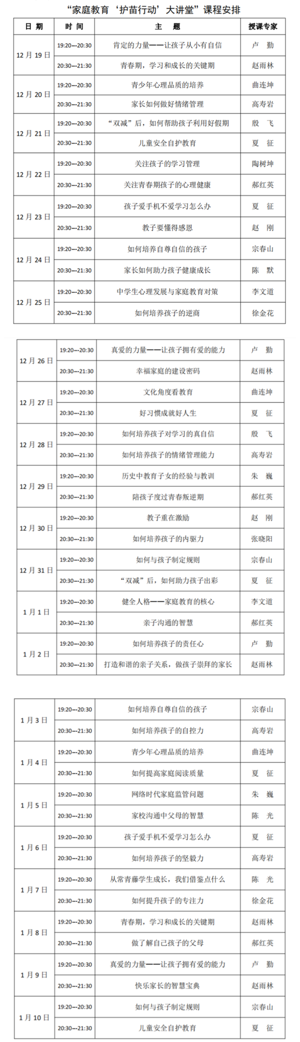 课程