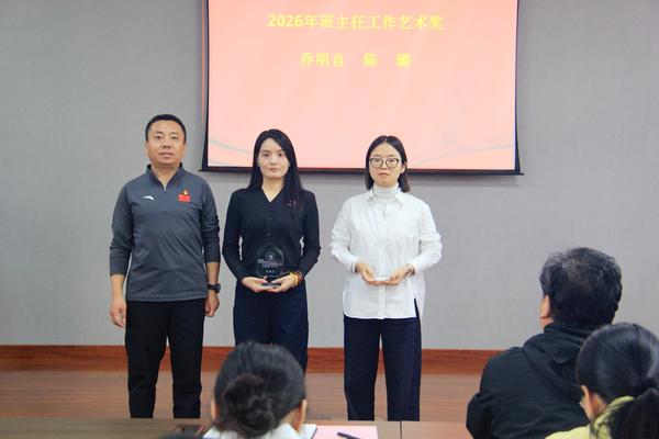 荣获班主任工作艺术奖合影